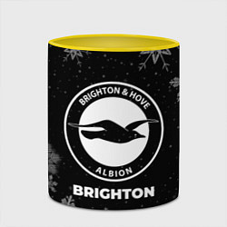 Кружка 3D Снежный Brighton, цвет: 3D-белый + желтый — фото 2