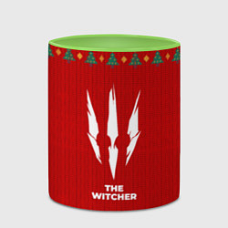Кружка 3D The Witcher new year, цвет: 3D-белый + светло-зеленый — фото 2