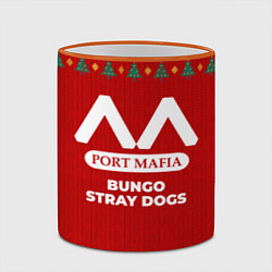 Кружка 3D Bungo Stray Dogs new year, цвет: 3D-оранжевый кант — фото 2