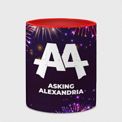 Кружка 3D Праздничный Asking Alexandria, цвет: 3D-белый + красный — фото 2