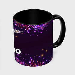 Кружка 3D Праздничный Lazio, цвет: 3D-белый + черный