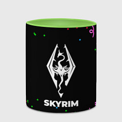 Кружка 3D Skyrim конфети, цвет: 3D-белый + светло-зеленый — фото 2