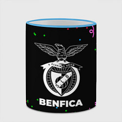Кружка 3D Benfica конфети, цвет: 3D-небесно-голубой кант — фото 2