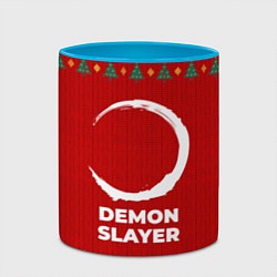 Кружка 3D Demon Slayer new year, цвет: 3D-белый + небесно-голубой — фото 2