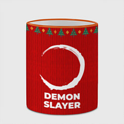 Кружка 3D Demon Slayer new year, цвет: 3D-оранжевый кант — фото 2