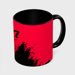 Кружка 3D Dayz черные краски, цвет: 3D-белый + черный