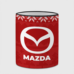 Кружка 3D Новогодний Mazda, цвет: 3D-черный кант — фото 2