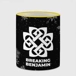 Кружка 3D Снежный Breaking Benjamin, цвет: 3D-желтый кант — фото 2