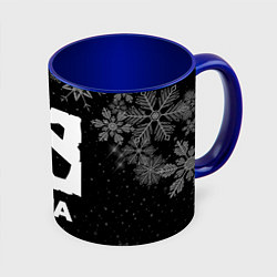 Кружка 3D Снежный Dota, цвет: 3D-белый + синий