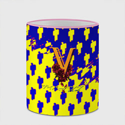 Кружка 3D Cyberpunk 2077 human, цвет: 3D-розовый кант — фото 2