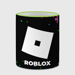 Кружка 3D Roblox конфети, цвет: 3D-светло-зеленый кант — фото 2