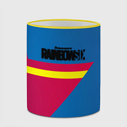 Кружка 3D Rainbow six stargame, цвет: 3D-желтый кант — фото 2