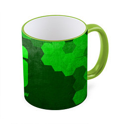 Кружка 3D Rainbow Six - green gradient, цвет: 3D-светло-зеленый кант