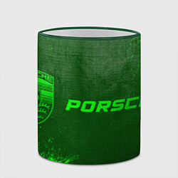 Кружка 3D Porsche - green gradient по-горизонтали, цвет: 3D-зеленый кант — фото 2