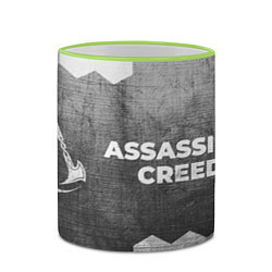 Кружка 3D Assassins Creed - grey gradient по-горизонтали, цвет: 3D-светло-зеленый кант — фото 2
