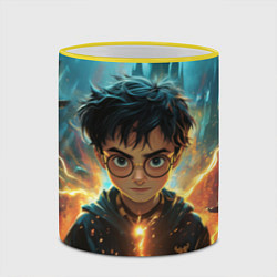 Кружка 3D Гарри Поттер магия, цвет: 3D-желтый кант — фото 2