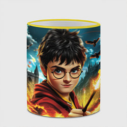 Кружка 3D Гарри Поттер и волшебный мир, цвет: 3D-желтый кант — фото 2