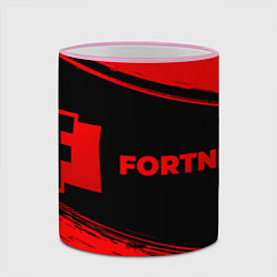 Кружка 3D Fortnite - red gradient по-горизонтали, цвет: 3D-розовый кант — фото 2