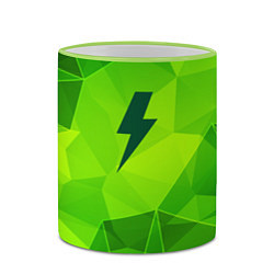 Кружка 3D AC DC green poly, цвет: 3D-светло-зеленый кант — фото 2
