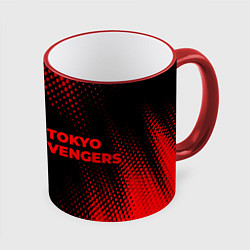 Кружка 3D Tokyo Revengers - red gradient по-горизонтали, цвет: 3D-красный кант