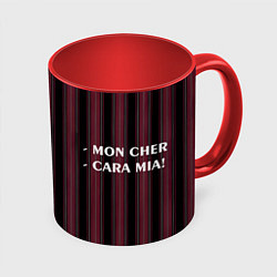 Кружка 3D Адамсы, цвет: 3D-белый + красный