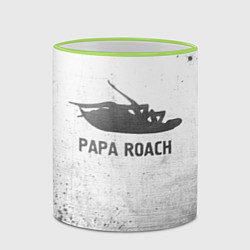 Кружка 3D Papa Roach - white gradient, цвет: 3D-светло-зеленый кант — фото 2