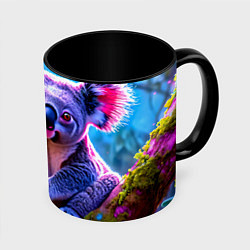 Кружка 3D Коала на дереве, цвет: 3D-белый + черный