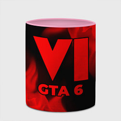 Кружка 3D GTA 6 - red gradient, цвет: 3D-белый + розовый — фото 2