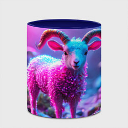 Кружка 3D Козлик в розовом, цвет: 3D-белый + синий — фото 2