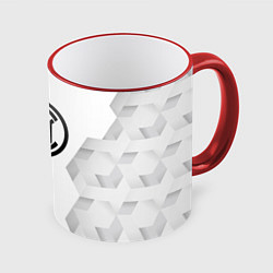 Кружка 3D Inter white poly, цвет: 3D-красный кант