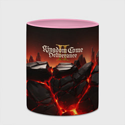 Кружка 3D Kingdom Come Deliverance 2 черные камни, цвет: 3D-белый + розовый — фото 2