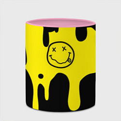 Кружка 3D Нирвана потёки краски, цвет: 3D-белый + розовый — фото 2