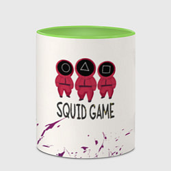 Кружка 3D Играй в кальмара, цвет: 3D-белый + светло-зеленый — фото 2