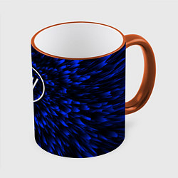 Кружка 3D Twenty One Pilots blue energy, цвет: 3D-оранжевый кант