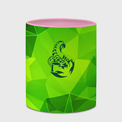 Кружка 3D Scorpions green poly, цвет: 3D-белый + розовый — фото 2