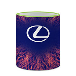 Кружка 3D Lexus red energy, цвет: 3D-светло-зеленый кант — фото 2
