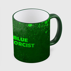 Кружка 3D Blue Exorcist - green gradient по-горизонтали, цвет: 3D-зеленый кант