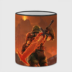 Кружка 3D Палач рока и башня Doom, цвет: 3D-черный кант — фото 2