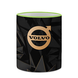Кружка 3D Volvo golden poly, цвет: 3D-светло-зеленый кант — фото 2