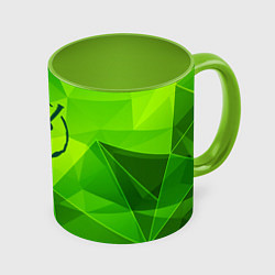 Кружка 3D Akame ga Kill green poly, цвет: 3D-белый + светло-зеленый