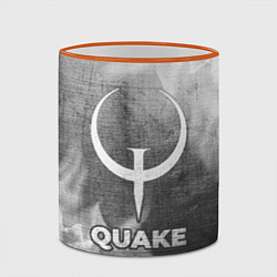 Кружка 3D Quake - grey gradient, цвет: 3D-оранжевый кант — фото 2