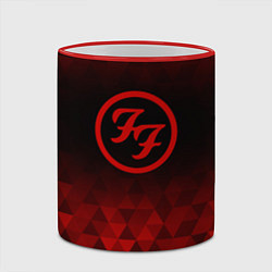 Кружка 3D Foo Fighters red poly, цвет: 3D-красный кант — фото 2