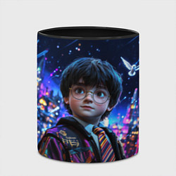 Кружка 3D Гарри Поттер и мегаполис, цвет: 3D-белый + черный — фото 2
