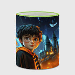 Кружка 3D Гарри Поттер замок в небе, цвет: 3D-светло-зеленый кант — фото 2