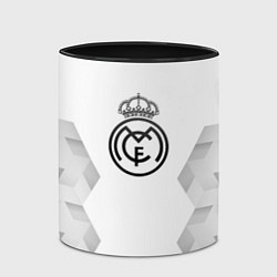 Кружка 3D Real Madrid white poly, цвет: 3D-белый + черный — фото 2
