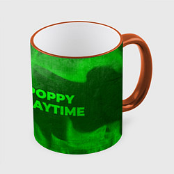 Кружка 3D Poppy Playtime - green gradient по-горизонтали, цвет: 3D-оранжевый кант