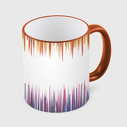 Кружка 3D Бахрома, цвет: 3D-оранжевый кант