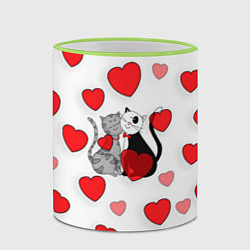 Кружка 3D Атмосфера любви, цвет: 3D-светло-зеленый кант — фото 2