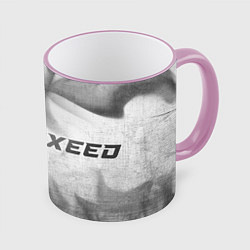 Кружка 3D Exeed - white gradient по-горизонтали, цвет: 3D-розовый кант