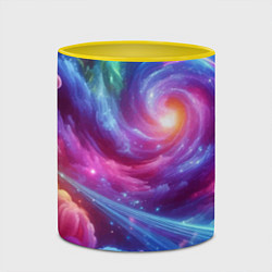 Кружка 3D Neon space fantasy, цвет: 3D-белый + желтый — фото 2